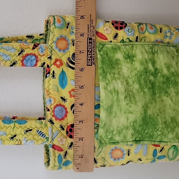 Colorful Insect Print Quilted Fabric Small Purse - Picture 9 of 14